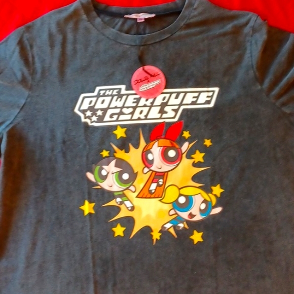 DOLLSKILL 2x oversized faded black short sleeves tshirt POWDERPUFF GIRLS - Picture 2 of 10